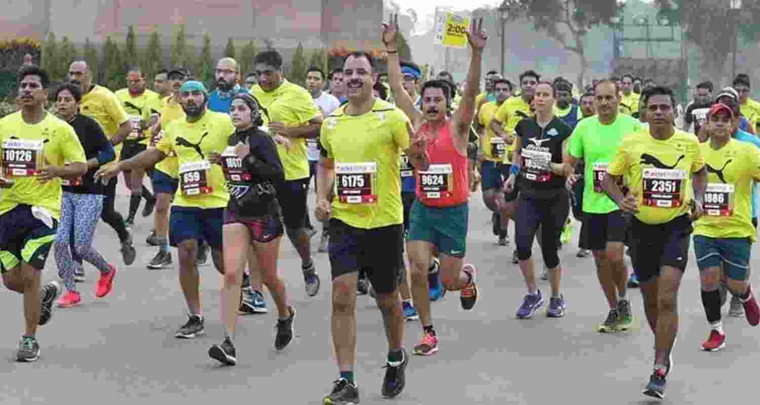 Participants during last year's New Delhi Marathon. 