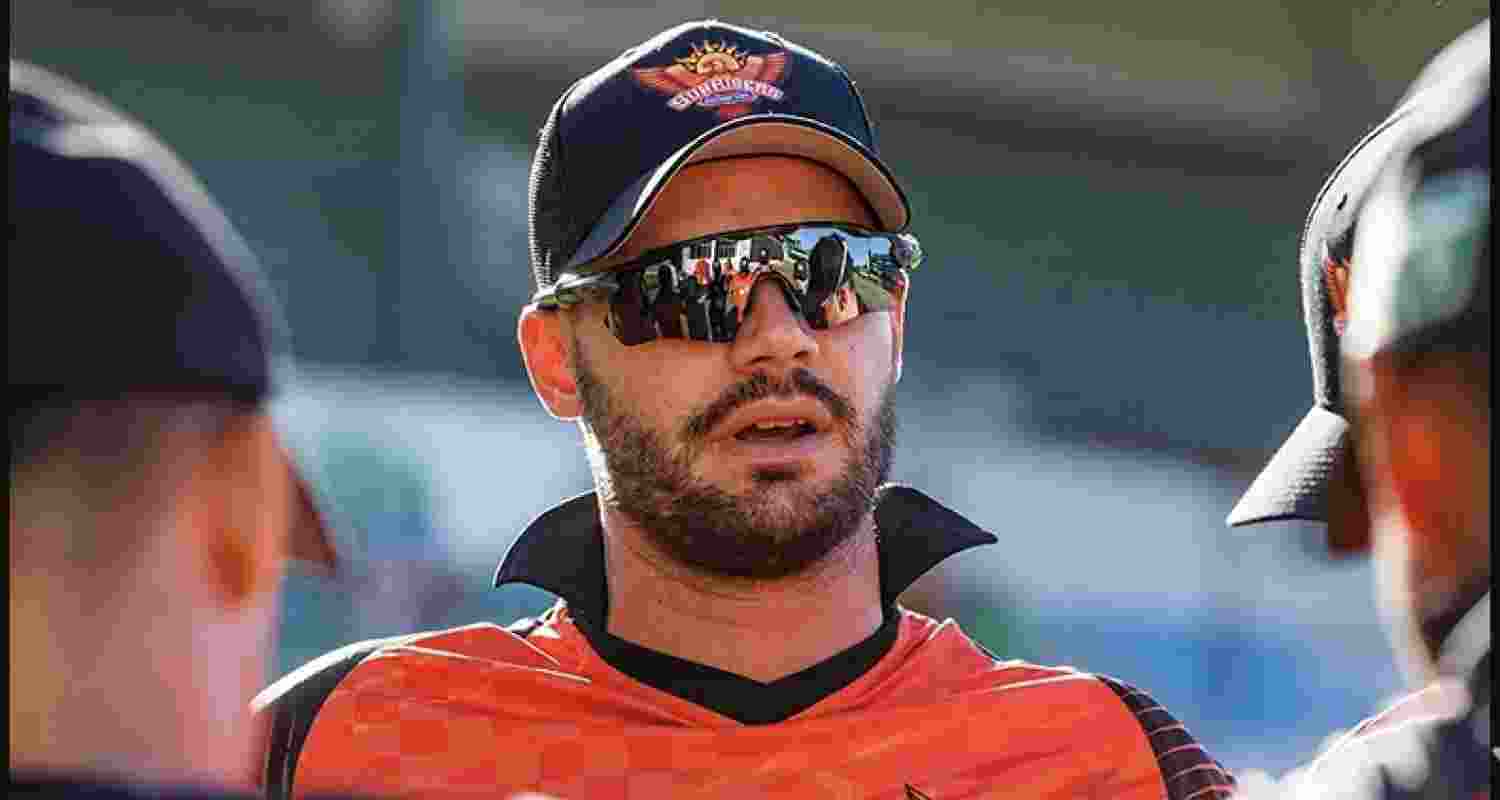 Aiden Markram during a match in the second season of the tournament. Aiden Markram during a match in the second season of the tournament.