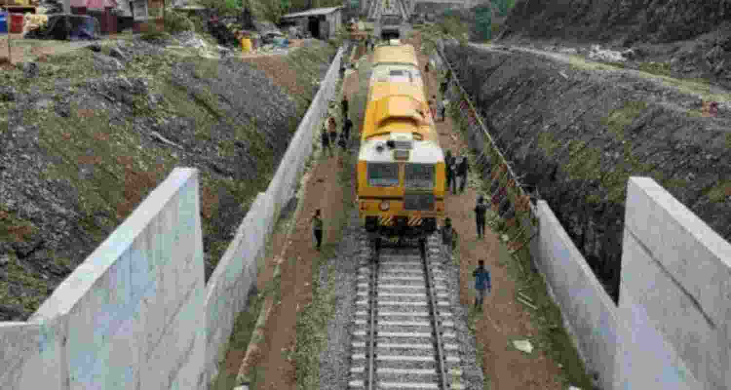 Mizo railway project nears completion, trial run reaches Sairang 