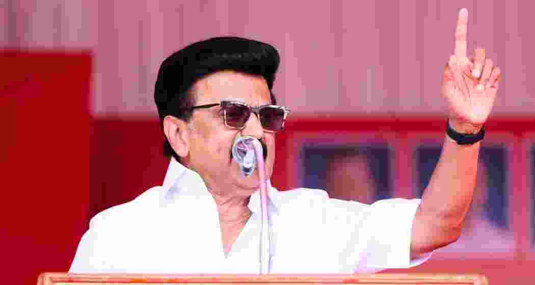 A file photo of Chief Minister M K Stalin addressing a gathering. 