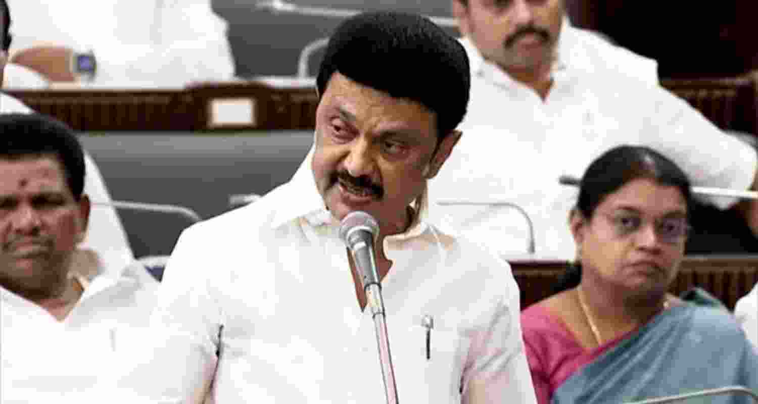 Tamil Nadu CM MK Stalin speaking in state assembly - file image.