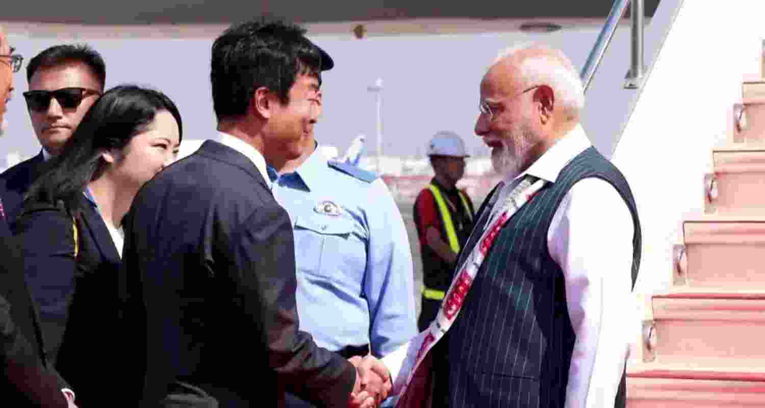 PM Modi lands in Japan.