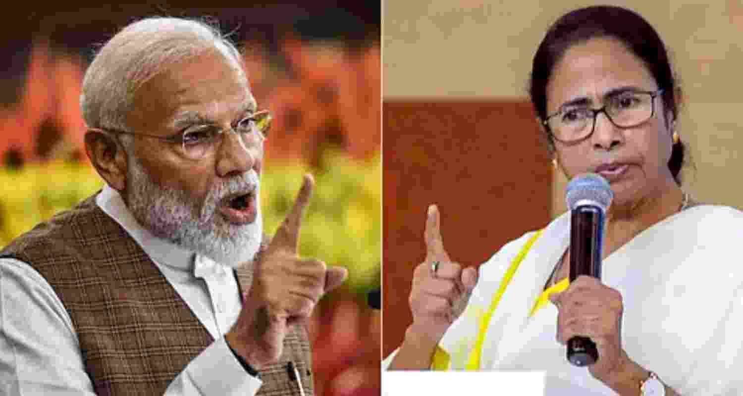 Prime Minister Narendra Modi (left) and West Bengal Chief Minister Mamata Banerjee. 