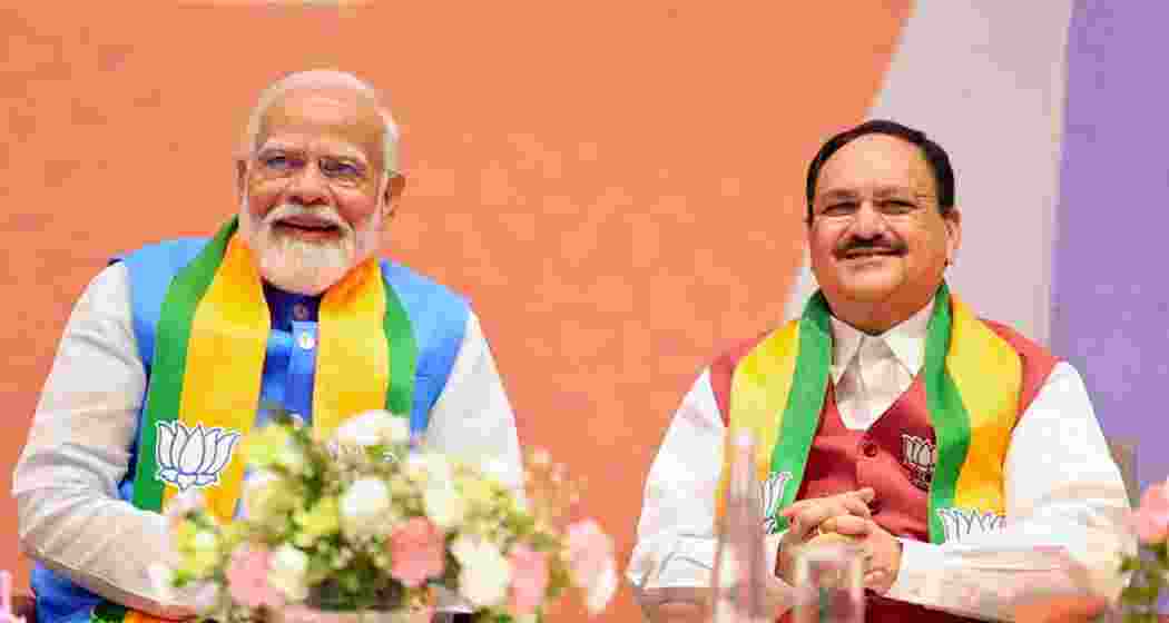 Prime Minister Narendra Modi and BJP president JP Nadda.