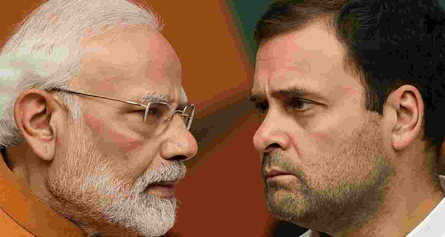 PM Narendra Modi and Congress leader Rahul Gandhi. Image: X