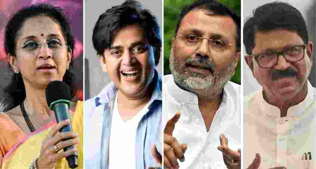 (From left to right) Supriya Sule, Ravi Kishan, Nishikant Dubey and Arvind Sawant are among the 17 MPs awarded the 2025 Sansad Ratna for their outstanding performance in the Lok Sabha.