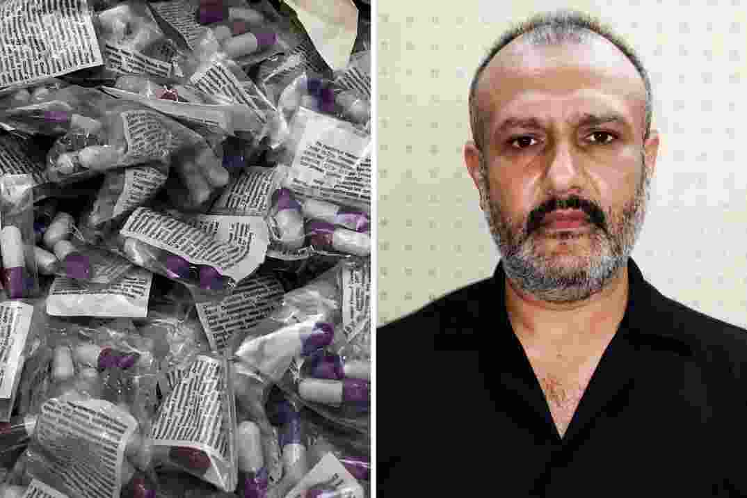 Capsules allegedly containing zinc phosphide seized from accused Premji (R) during the investigation.