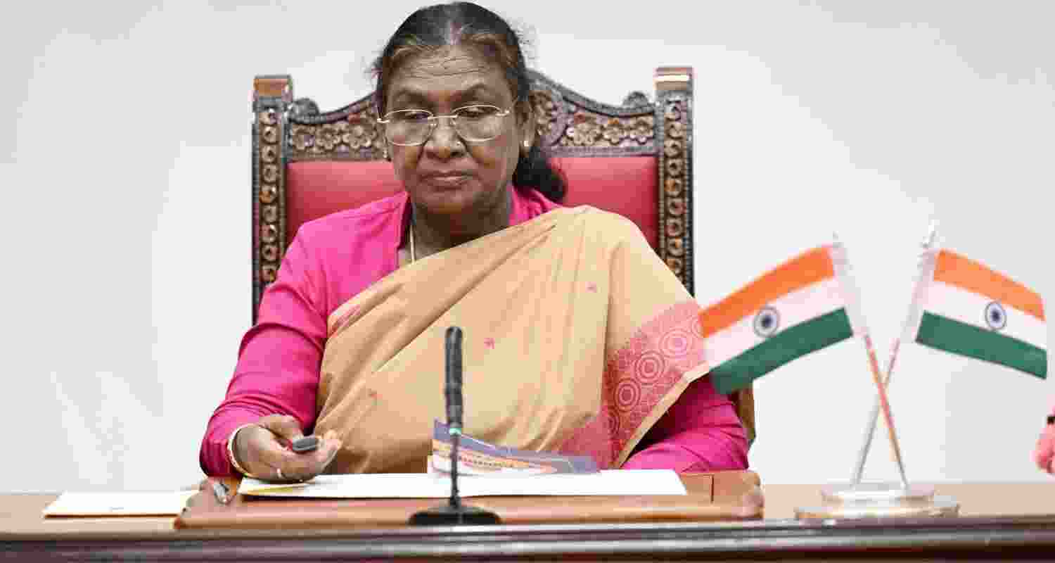 President Droupadi Murmu. President Droupadi Murmu.
