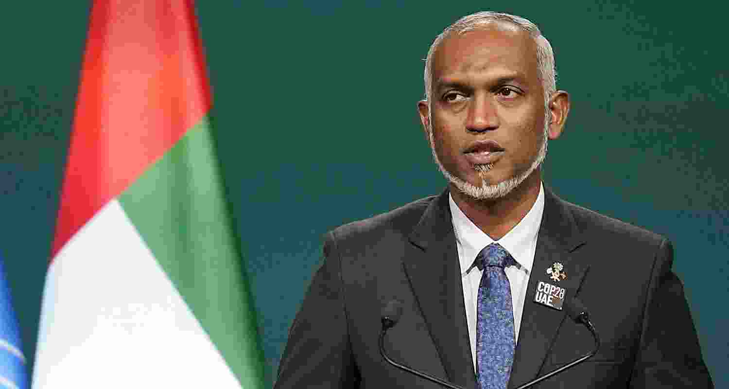 Maldives President Mohamed Muizzu announced new initiatives to strengthen the Maldives' military capabilities at the ceremony. Maldives President Mohamed Muizzu announced new initiatives to strengthen the Maldives' military capabilities at the ceremony.