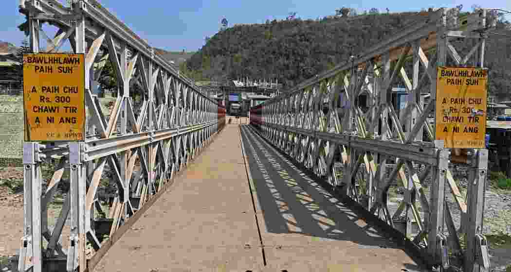 A bridge linking Manipur with Myanmar.