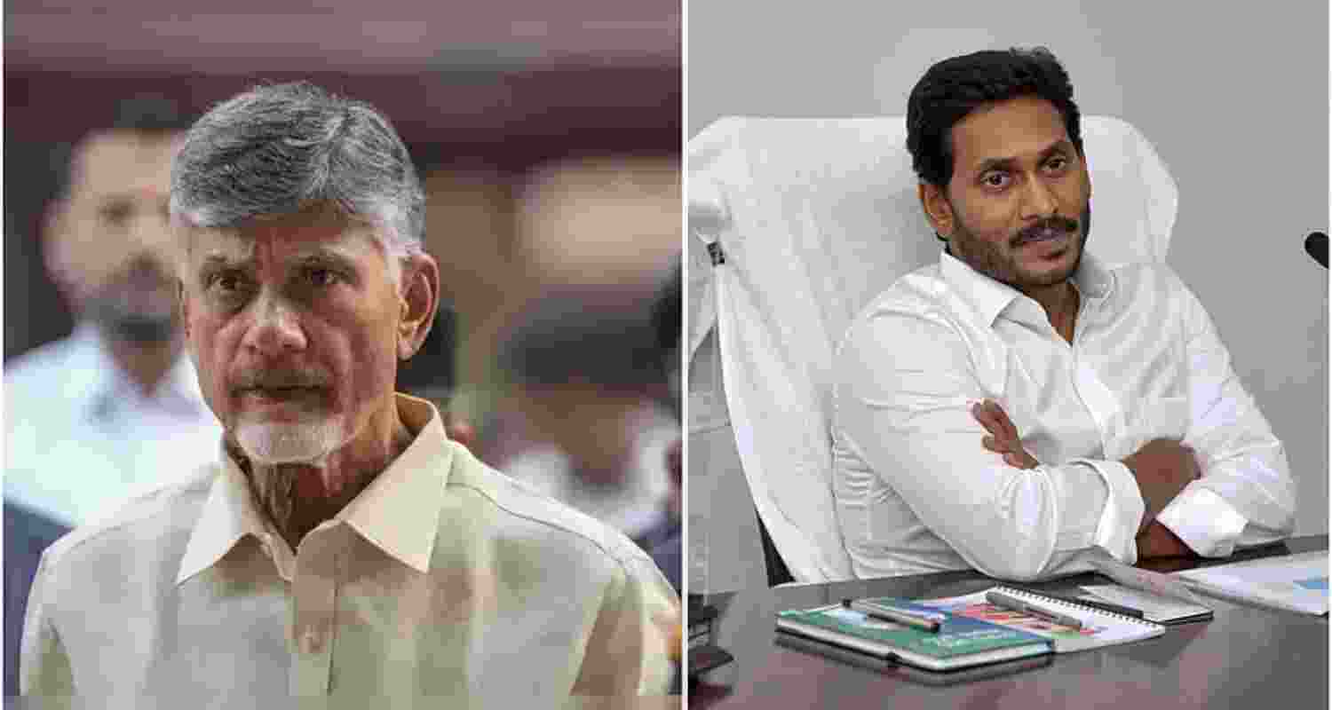 Andhra Pradesh Chief Minister N Chandrababu Naidu (left) and YSRCP supremo Jagan Mohan Reddy has accused. 
