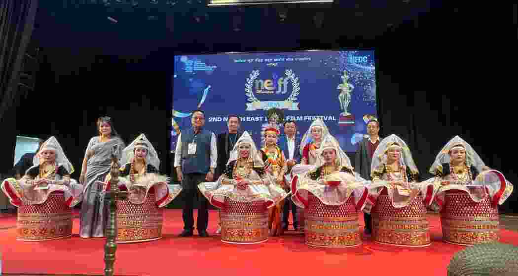 A scene from the concluding day of the North East India Film Festival 2025 held in Manipur.