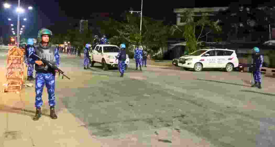 Streets deserted as night restrictions are reimposed amid tensions over law and order situation in Manipur