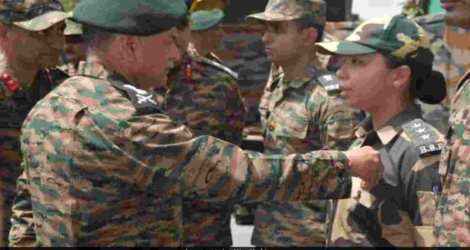 BSF Woman officer felicitated  for her 'role' in Op Sindhoor