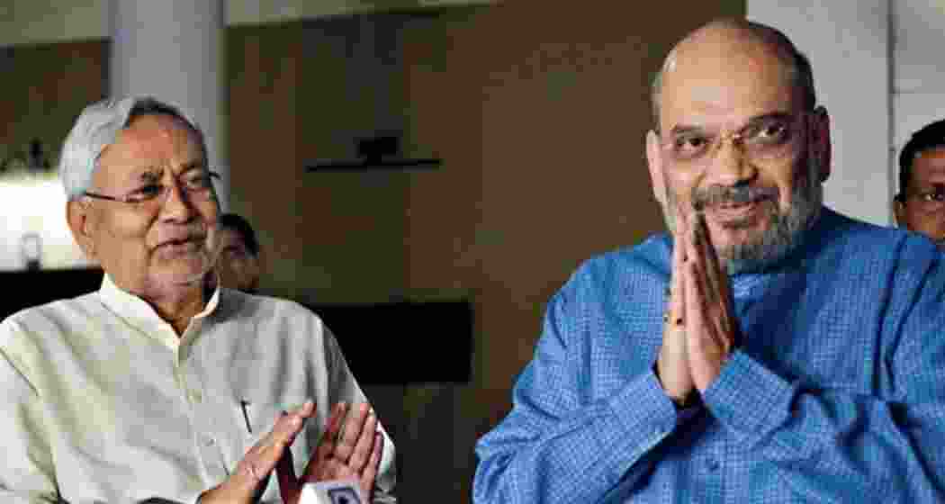 Bihar Chief Minister Nitish Kumar with Union Home Minister Amit Shah in Patna, Bihar. Bihar Chief Minister Nitish Kumar with Union Home Minister Amit Shah in Patna, Bihar.