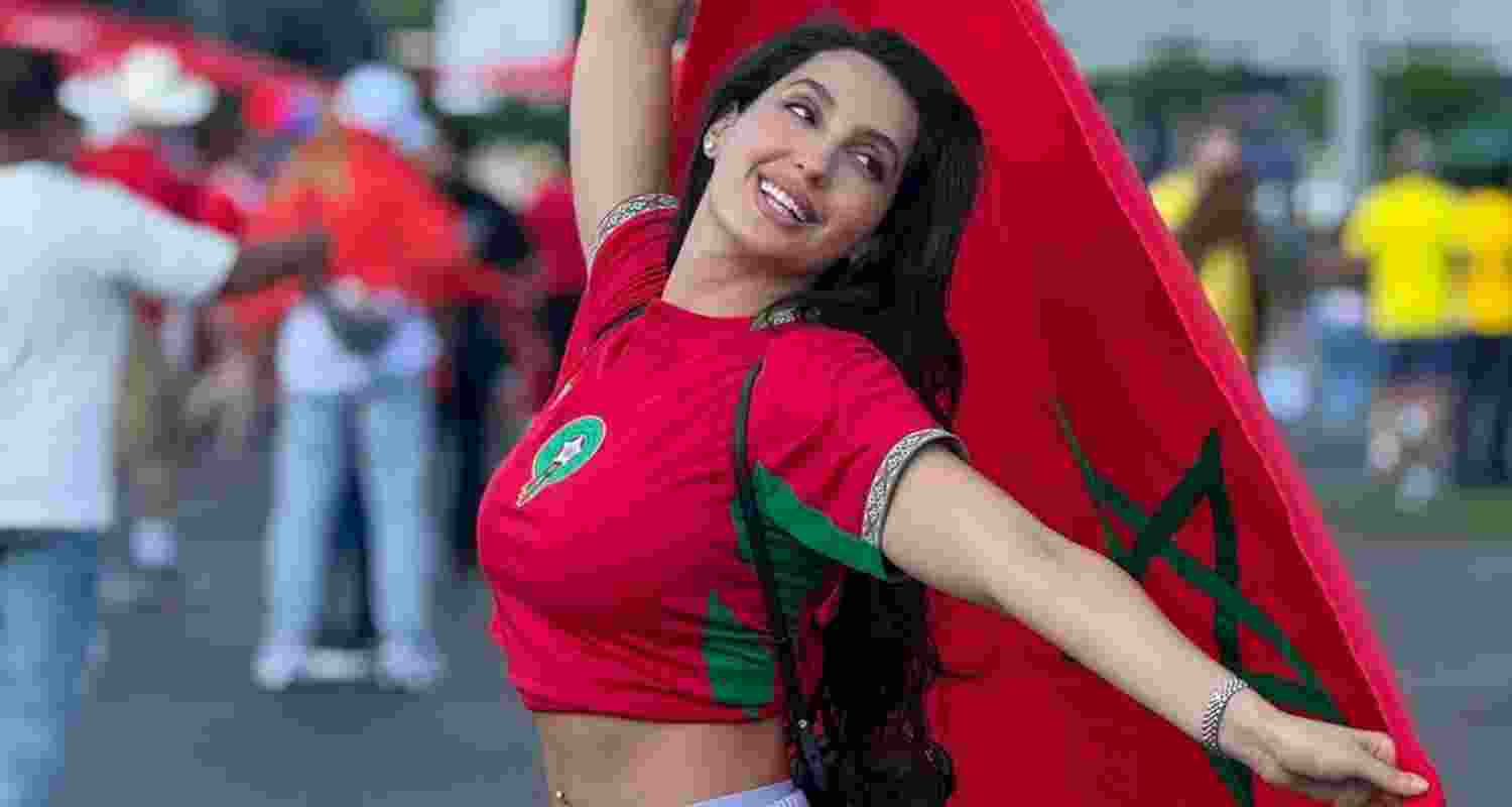 Nora Fatehi gets emotional as family cheers for her at FIFA