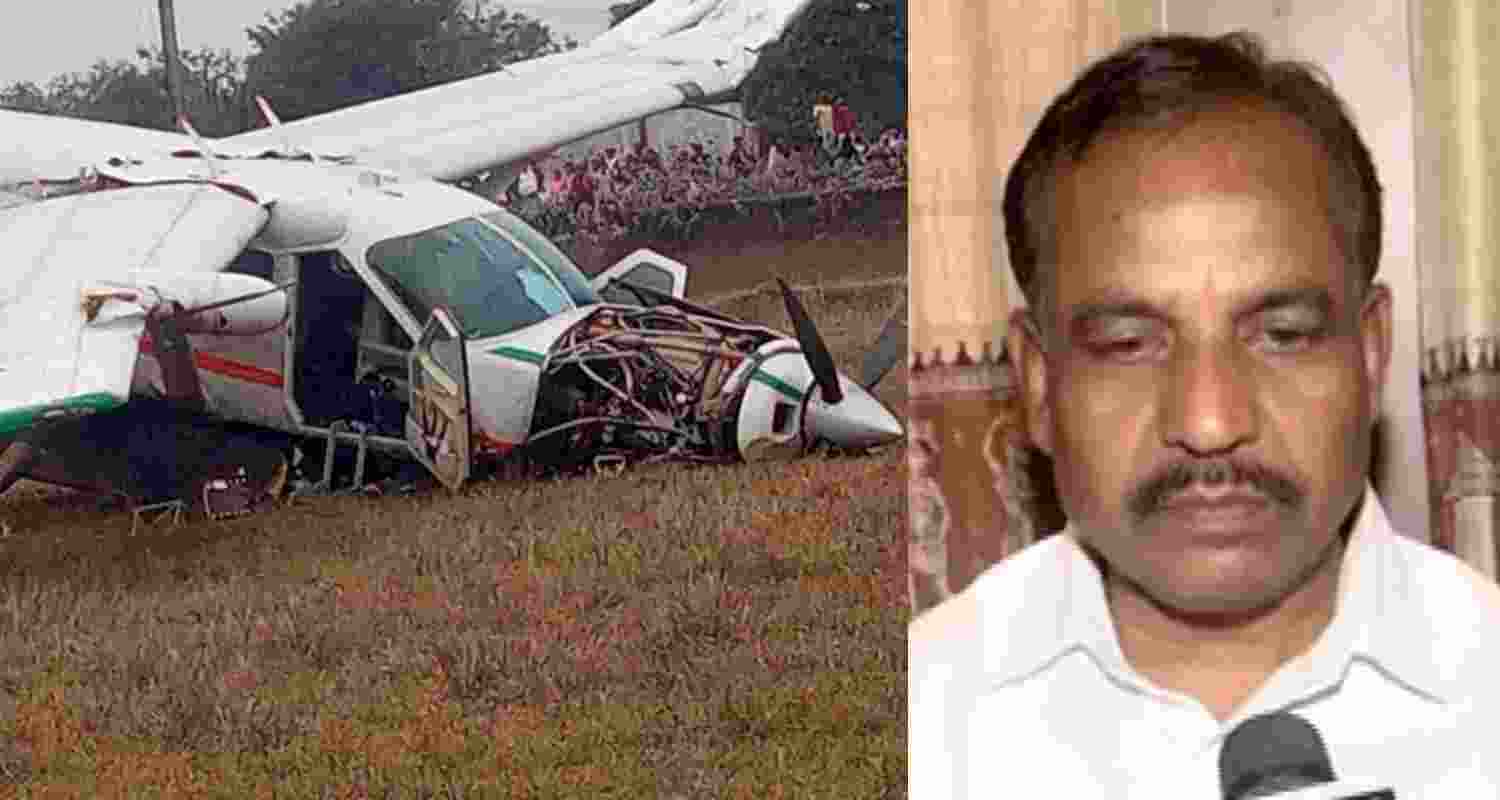 Odisha Transport Minister visits aircraft crash-landing site