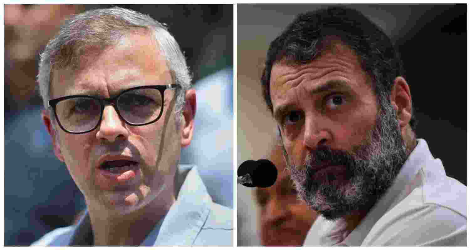 Jammu and Kashmir Chief Minister Omar Abdullah (L), leader of the Opposition of Lok Sabha Rahul Gandhi (R). Jammu and Kashmir Chief Minister Omar Abdullah (L), leader of the Opposition of Lok Sabha Rahul Gandhi (R).