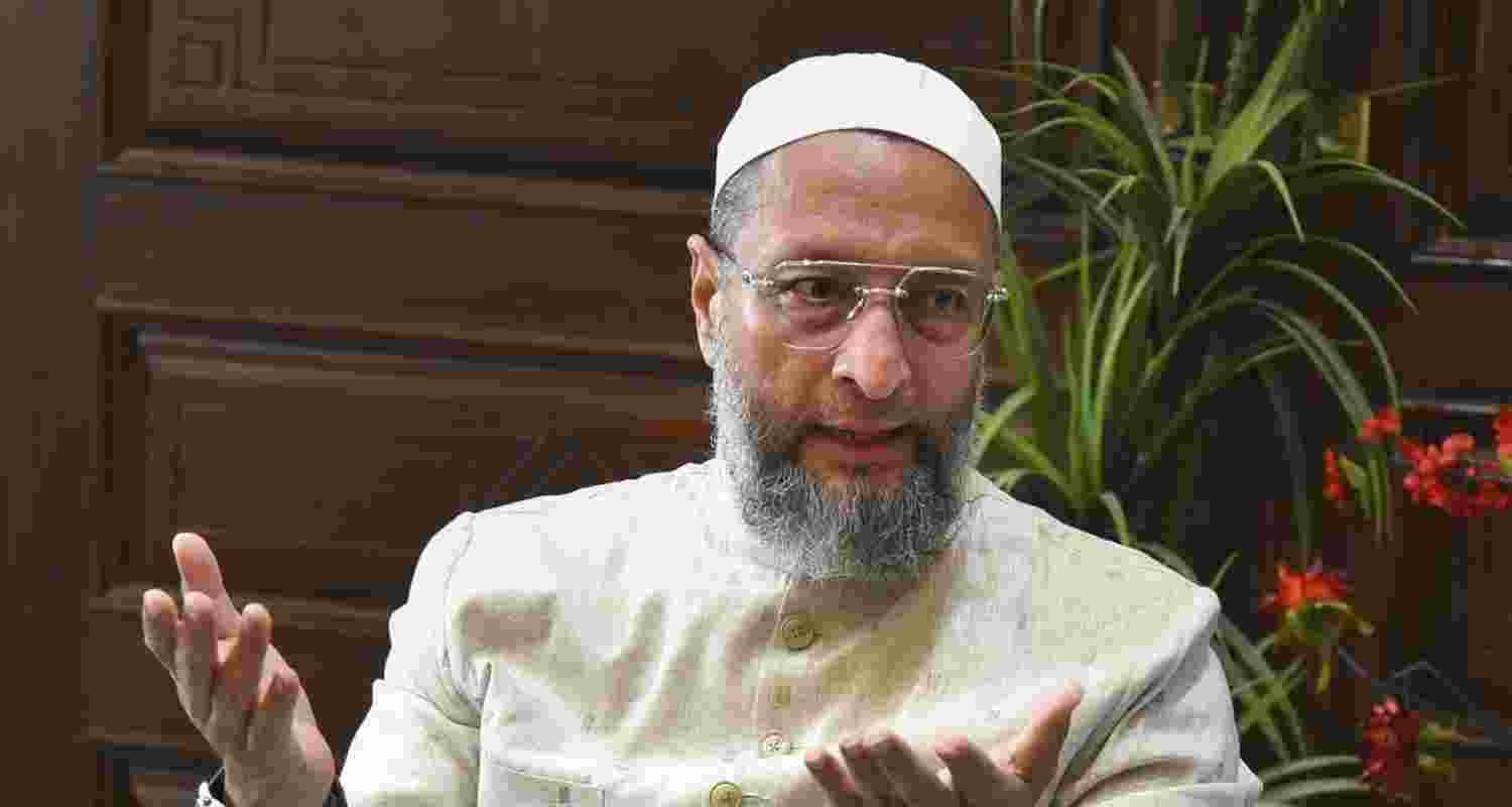 Asaduddin Owaisi, president of the AIMIM - file image.