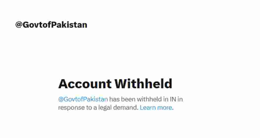 India has withheld the official X handle of Pakistan’s government after the Pahalgam attack.