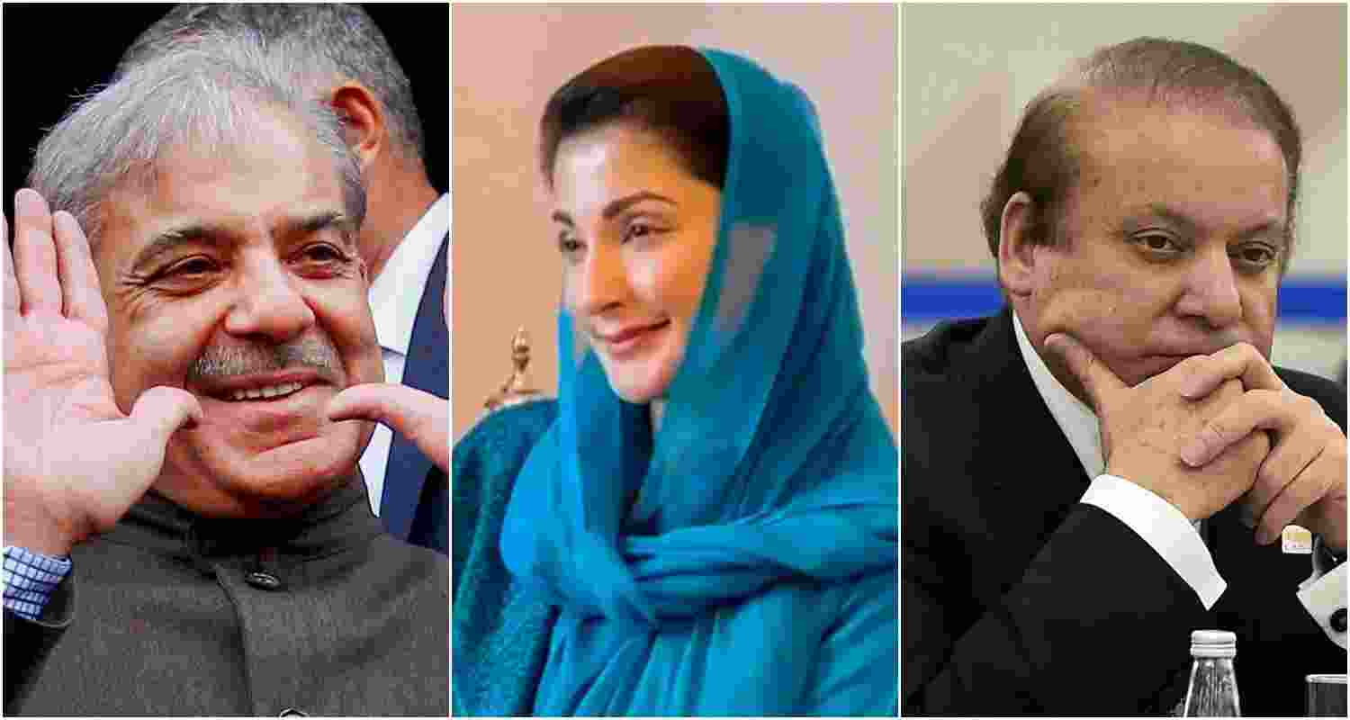 Former Pakistan PM, Shehbaz Sharif (left) his daughter Maryam Nawaz (middle) and Former Pakistan PM Nawaz Sharif. Former Pakistan PM, Shehbaz Sharif (left) his daughter Maryam Nawaz (middle) and Former Pakistan PM Nawaz Sharif.