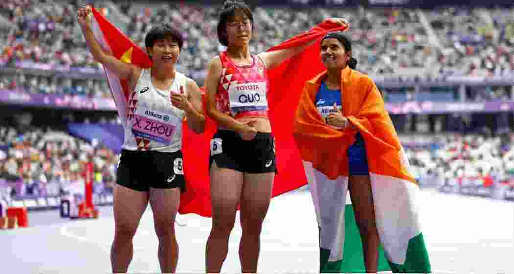 Preethi Pal (R) ran a personal best time of 14.21 seconds. Preethi Pal (R) ran a personal best time of 14.21 seconds.