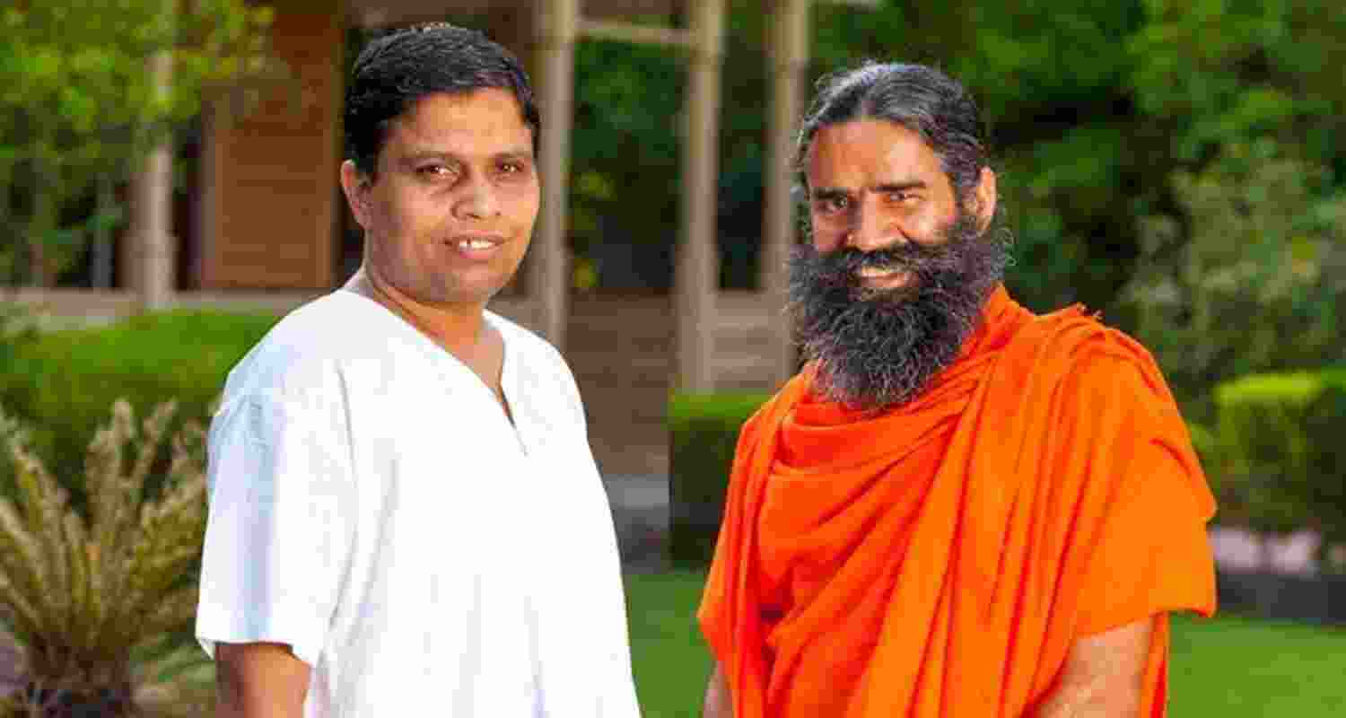 Ayurved Acharya Balkrishna and Ramdev. 