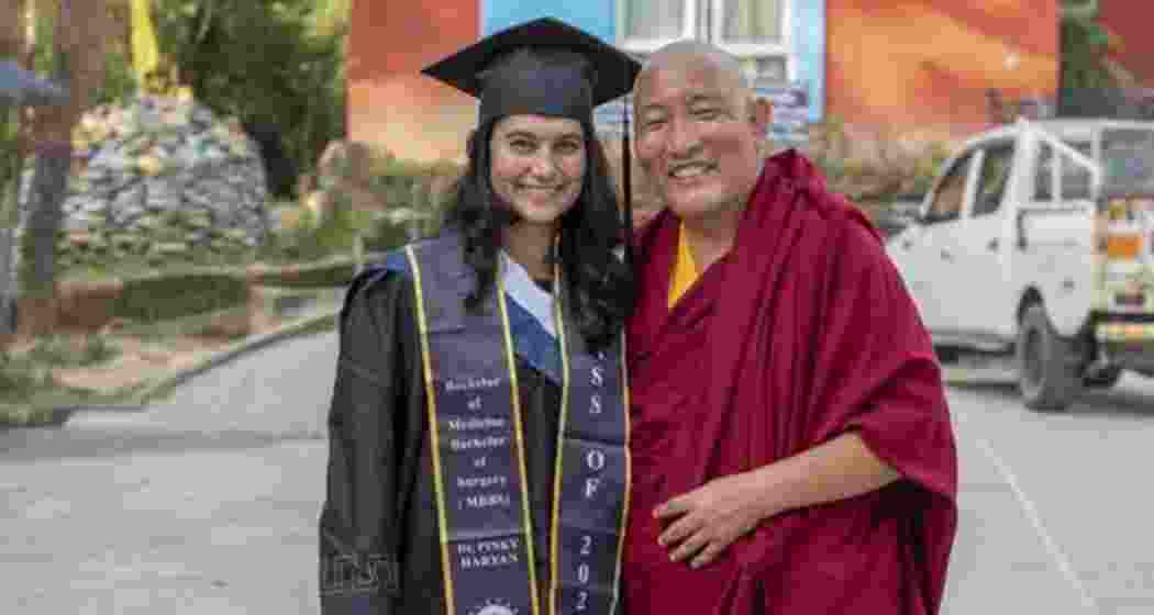 Dr. Pinki Haryan with Therchin Gyaltsen (Jamyang), Director of Tong-Len Charitable Trust.