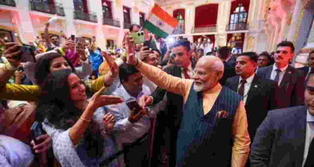 PM Narendra Modi during a foreign visit. 
