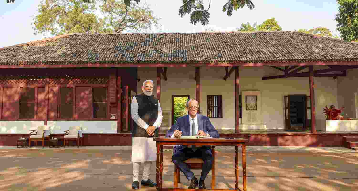 PM Modi and German Chancellor Friedrich Merz visit Sabarmati Ashram, pay tribute to Mahatma Gandhi, and inaugurate the International Kite Festival in Ahmedabad.