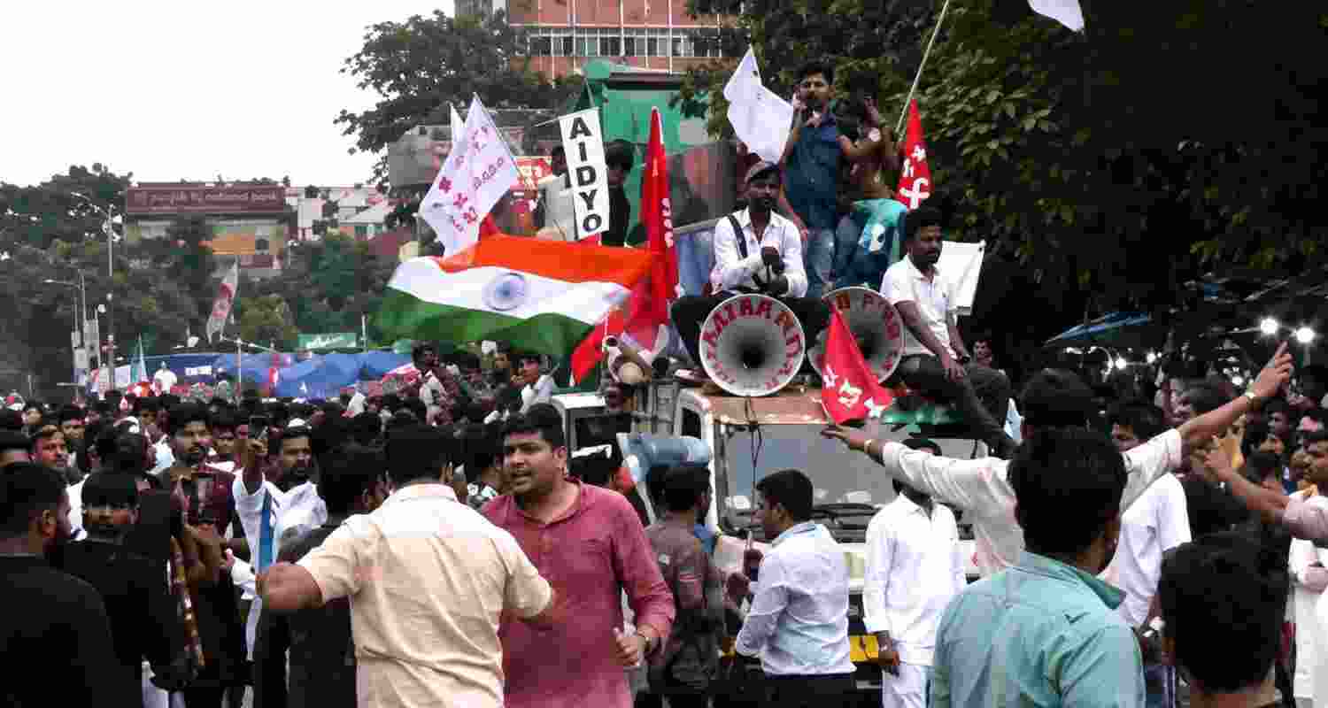NEET-UG protests in Kolkata turned violent as demonstrators clashed with police at Dharmatala, amid demands for transparency and minister's resignation.