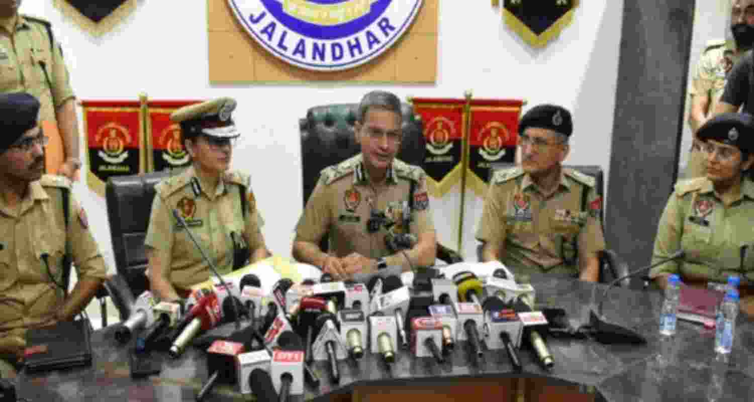 Director General of Police (DGP) Punjab Gaurav Yadav at Press conference. 