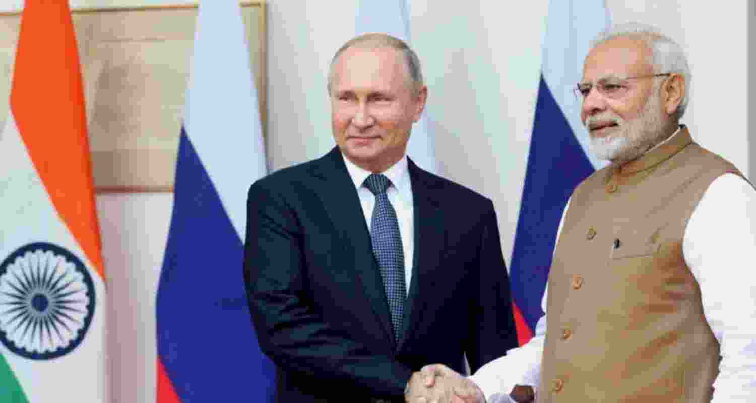 Russian President Vladimir Putin in two-day visit in India.