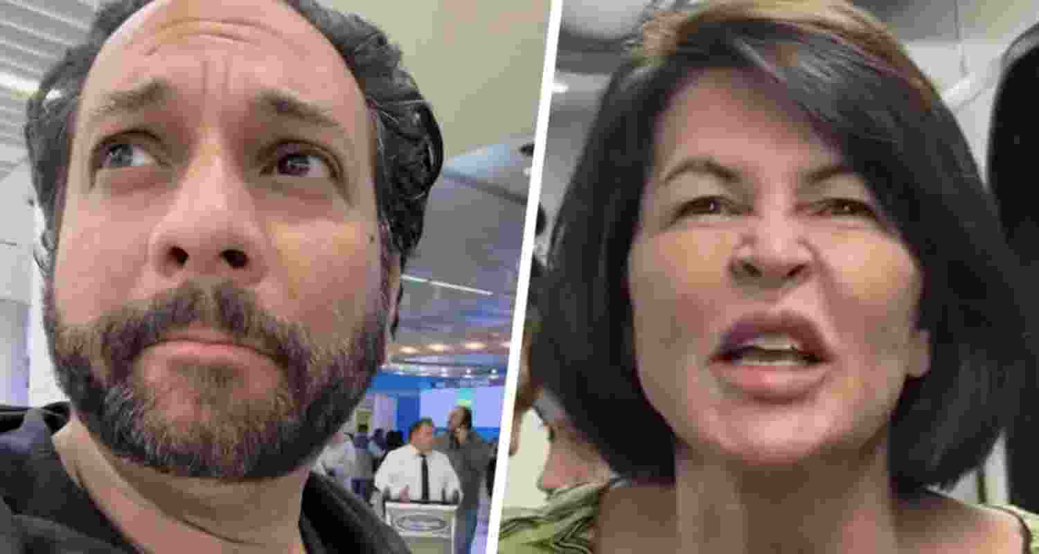 Renowned photographer Pervez Taufiq (left) and his family faced racial abuse at the hands of Arlene Consuela (right). Image: X Renowned photographer Pervez Taufiq (left) and his family faced racial abuse at the hands of Arlene Consuela (right). Image: X