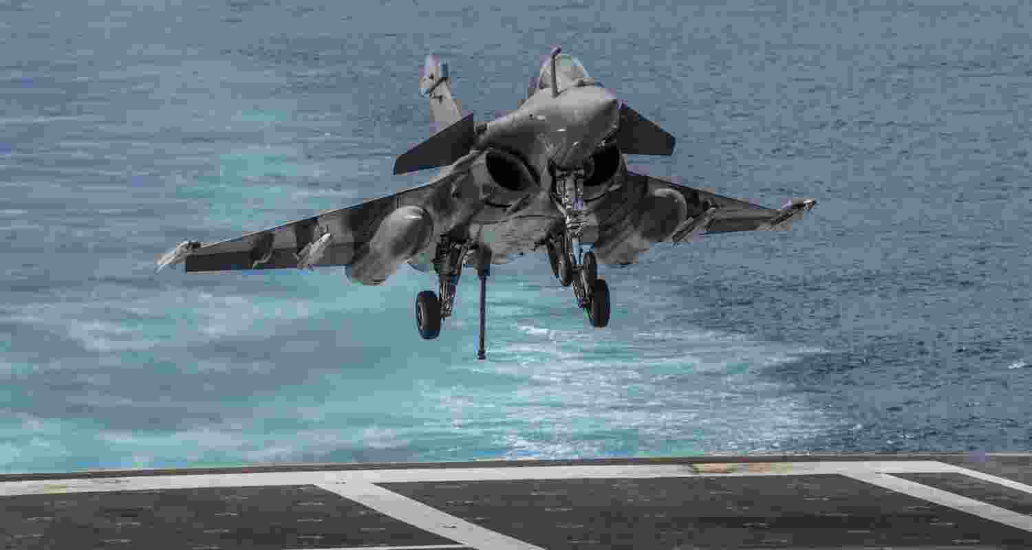 A Rafale M fighter aircraft. Image via Dassault aviation. A Rafale M fighter aircraft. Image via Dassault aviation.