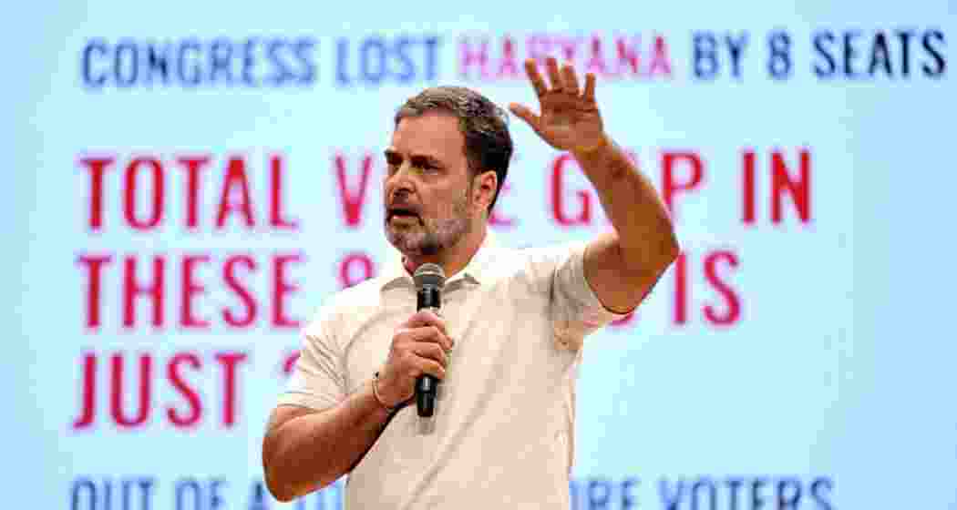 Rahul Gandhi addresses media persons on the alleged 'vote chori' case. 