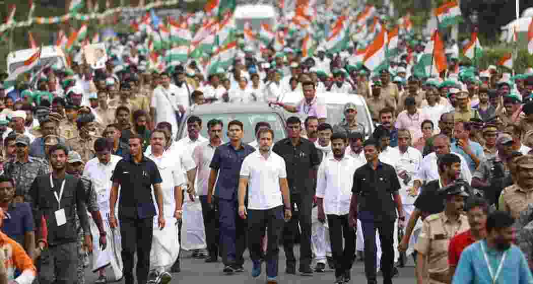 Rahul Gandhi during the Bharat Jodo Yatra. (File photo)