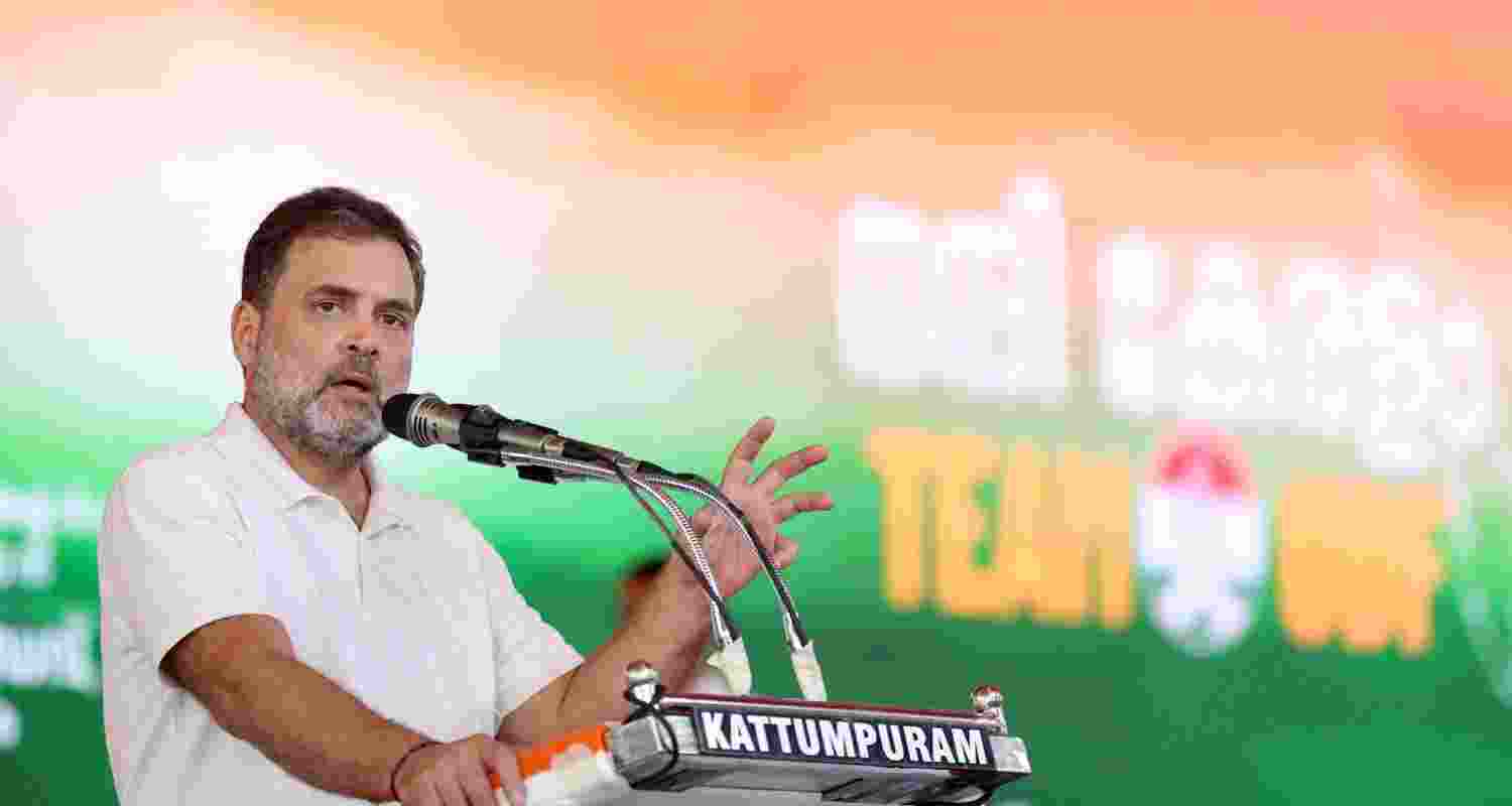 LoP in the Lok Sabha Rahul Gandhi addressed the Maha Panchayat of elected local body representatives, emphasising the vital role of grassroots leadership in strengthening democracy and inclusive development in Kochi, Kerala, on Monday.