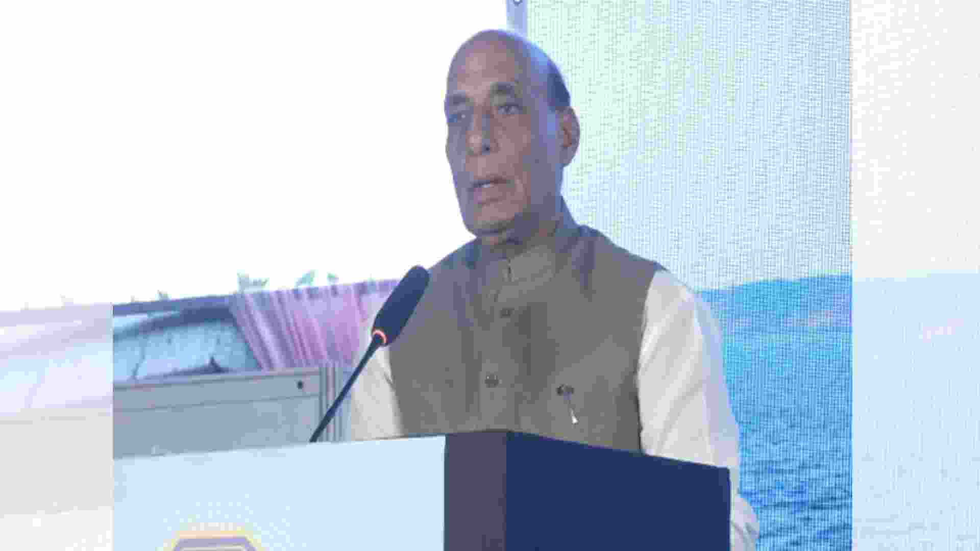 Defence Minister Rajnath Singh on Thursday praised the courage and dedication of women in the IAF while attending the flag-in ceremony of the INSV Tarini.
