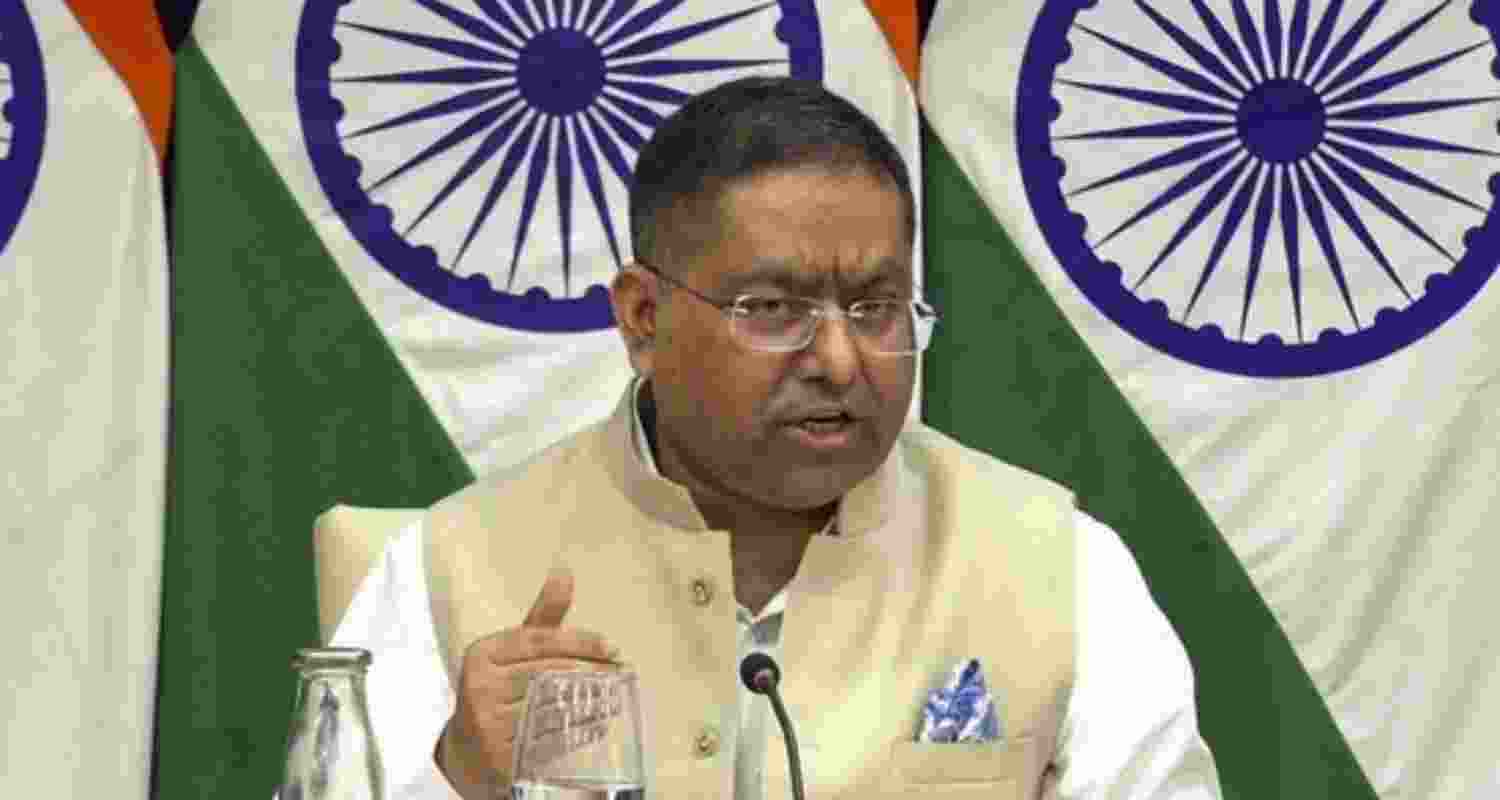 A file photo of External affairs ministry spokesperson Randhir Jaiswal. A file photo of External affairs ministry spokesperson Randhir Jaiswal.