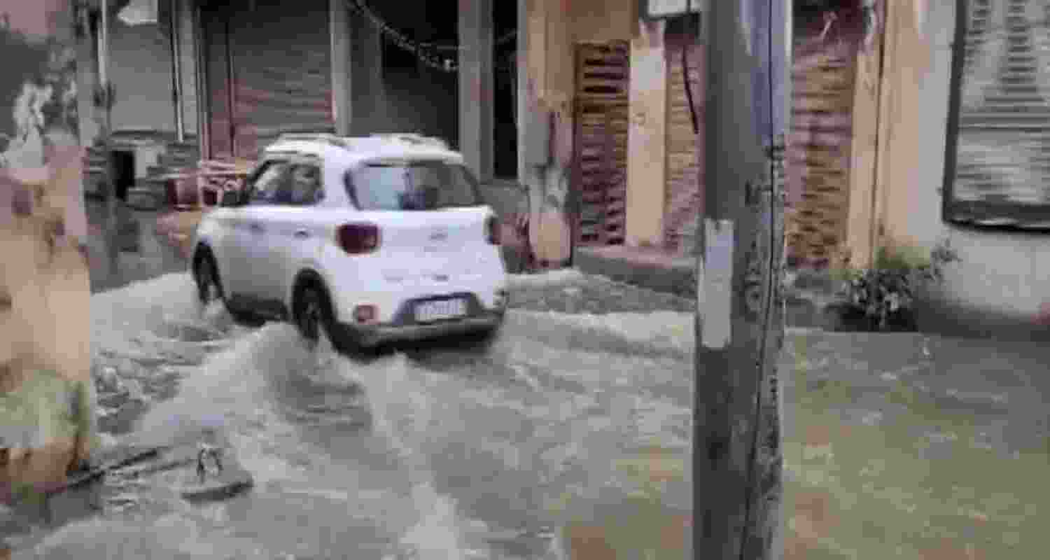 A local resident said the rains since Monday had left water standing on the streets, making potholes invisible and dangerous for two-wheeler riders.