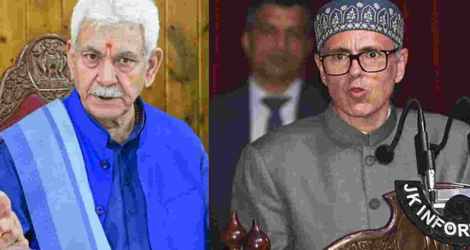 Jammu and Kashmir Lt Governor Manoj Sinha and Chief Minister Omar Abdullah
