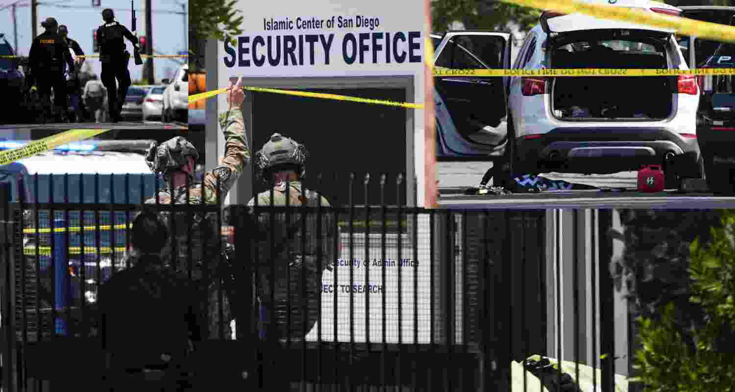 Three killed in a shooting at a San Diego mosque as police investigate the attack by two teens as a hate crime before they died by suicide.