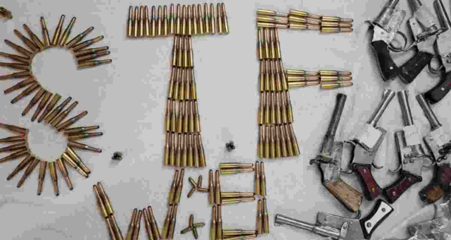 STF recovered a cache of weapons during a raid in Sandeshkhali, triggering political controversy and raising fresh law-and-order concerns.