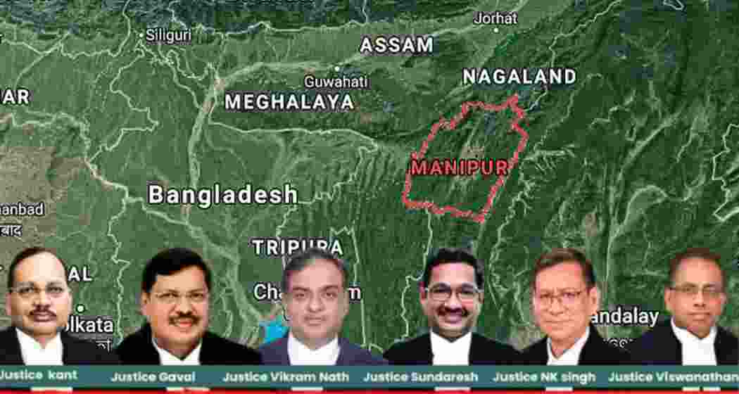 A five-member Supreme Court delegation departed for Manipur to assess relief efforts and oversee legal aid initiatives for internally displaced persons affected by communal violenc