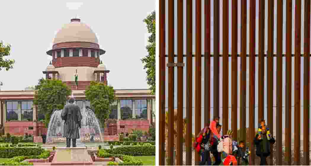 A file photo of the Supreme Court of India in New Delhi (L) and a family near the US-Mexico border. A file photo of the Supreme Court of India in New Delhi (L) and a family near the US-Mexico border.