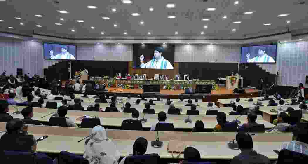Union Minister Jyotiraditya Scindia during a programme in Tripura.