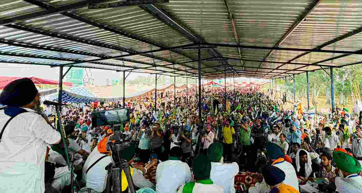 Protesting farmers at Shambhu border allege conspiracy by Punjab and Haryana governments to defame protest. Protesting farmers at Shambhu border allege conspiracy by Punjab and Haryana governments to defame protest.