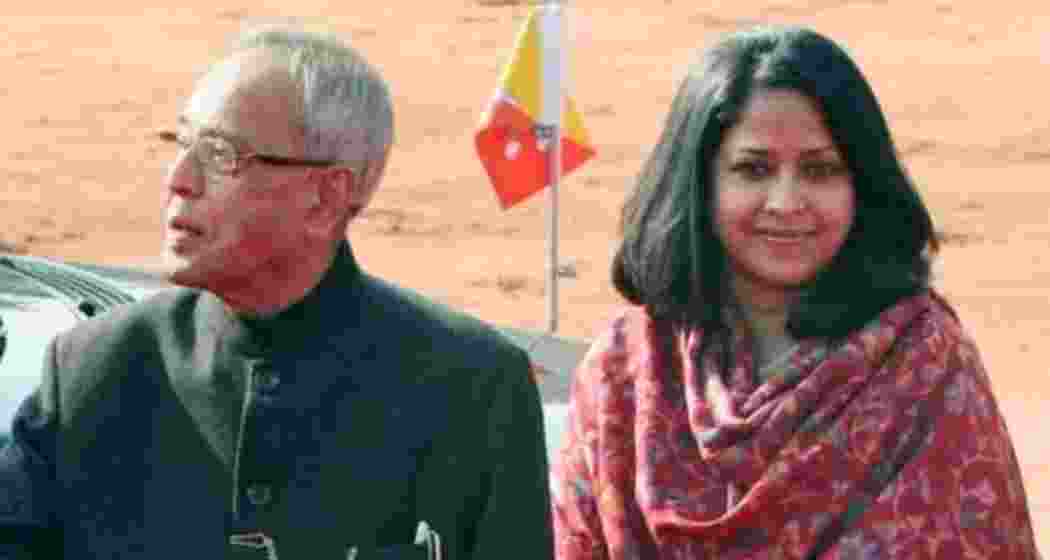 Congress veteran and former President of India Pranab Mukherjee with daughter Sharmistha Mukherjee. File photo.
