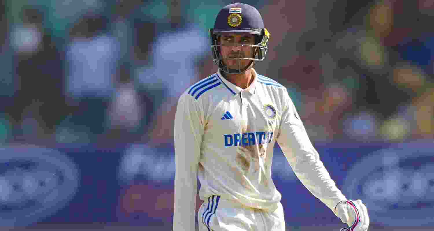 Shubman gill walking back to the pavilion. Shubman gill walking back to the pavilion.